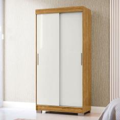 Imagem de Guarda-Roupa Solteiro Antares 2 Portas 2 Gavetas Flex Marrocos/Off White - Mx Móveis
