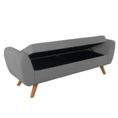 Imagem de Recamier Bau Italia 1,40m Suede Cinza - Inova Decor