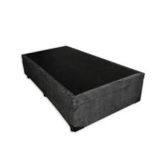 Imagem de Base Box Solteiro Suede Cinza - 30x88x188