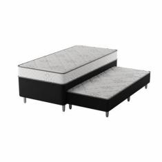 Imagem de Premier Cama Box Unibox com Cama Aux 0,88x1,88x0,63 Preto/Cinza - Mont