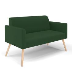 Imagem de Sofá Namoradeira Pés Palito Natural Marisa Veludo D03 - D\`rossi Cor Verde