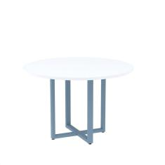 Imagem de Mesa de Reunião Redonda 100cm Mrr1100p25tub Branco/Azul Dali