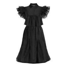 Imagem de Fantasia Infantil Wandinha Familia Addams Vestido Luxo Festa - Meimi A