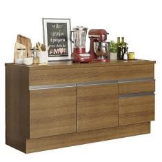 Imagem de Balcão de Pia Madesa Glamy 150 cm 2 Portas e 2 Gavetas (Com Tampo) - Rustic