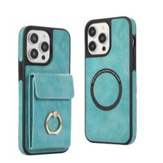 Imagem de Carteira magnética removível 2 em 1 com porta-cartão capa de telefone para iPhone 15 14 Plus 13 12 Pro Max capa de couro, verde, para iPhone 13 Pro