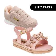 Imagem de Kit 2 Sapatilha e Tênis Menina Infantil Feminino Escolar-Feminino