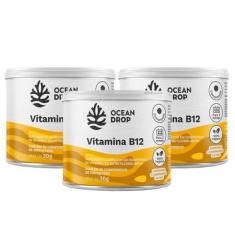 Imagem de 3x Vitamina B12 9,64mg Ocean Drop 60 Tabletes, Sem Sabor