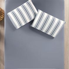 Imagem de Jogo de lençol King 3pç fio penteado 100% algodão  - SAFIRA ENXOVAIS, 