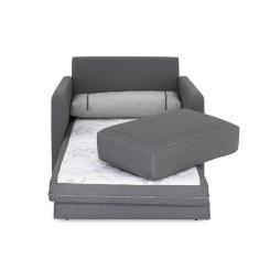Imagem de Sofá-Cama Solteiro Herval Aurora, Linho Cinza, 106 Cm