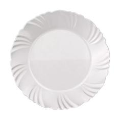 Imagem de Prato Raso Nadir Figueiredo Pétala Vidro Floral Branco 25cm