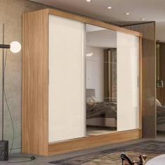 Imagem de Guarda Roupa Casal 3 Portas 2 Gavetas Plata Demóbile Amendola Touch/off White