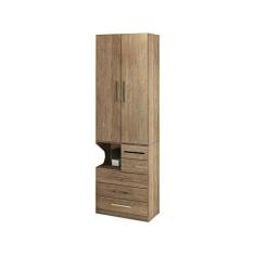 Imagem de Guarda-Roupa De 2 Portas Com Mesa de cabeceira 1224 Direito Castanho