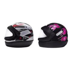 Imagem de Capacete San Marino Automático Moto Masculino Branco Feminino Preto, B