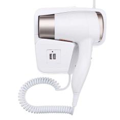 Imagem de Secador De Cabelo Hotel 1000W Com 2 Usb Suporte Parede 110V