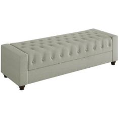 Imagem de Recamier Calçadeira Bau 140 cm Pes MDF Parri Linho SL 76 Peer