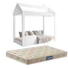 Imagem de Cama Infantil Montessoriana Com Colchão Probel Branco Quarto - J&A Móv