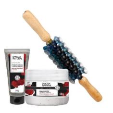 Imagem de Kit massagem turbinada pimenta negra 300g gel rolo ventosa - D'agua Na
