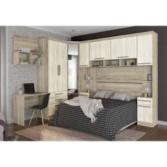 Imagem de Guarda Roupa De Canto Casal Espelho Escrivaninha Nicho E Cab