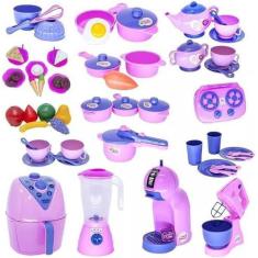 Imagem de Cozinha Infantil Completa Sorvete Jogo Panela Legumes 55Pç - Altimar