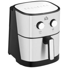 Imagem de Fritadeira Elétrica AirFryer 6.5L com Temperatura Ajustável e Cesto Antiaderente, 1700W, Branca, 110V, HOMCOM, Branco