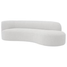 Imagem de Divã Recamier Orgânico Tokyo 180cm Lado Direito Bouclé Branco