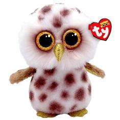 Imagem de Pelúcia Ty Beanie Boo Corujinha Whoolie Olhinhos de Glitter
