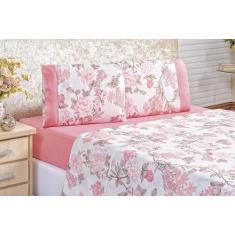 Imagem de Jogo De Lençol Naturalle Casal 4 Peças 200 Fios Rosa Serene - Sarah En