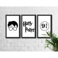 Kit 10 Poster Cartaz Placa Decorativa Filme Harry Potter mdf