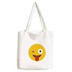 Imagem de Blink Smile Face Ilustration Pattern Tote Canvas Bag Shopping Satchel Casual Bolsa