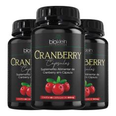 Imagem de Kit 3 Cranberry 500mg 60 Cápsulas Bioklein