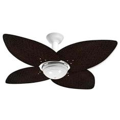 Imagem de Ventilador de Teto Office Jet Aspen Venti-Delta Branco Rattan Marrom 220V