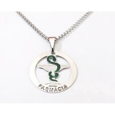 Imagem de Colar Cordão Farmácia Profissão Aço Inox