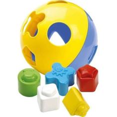 Imagem de Bola Didática Brinquedo Com Blocos De Encaixar Mercotoys