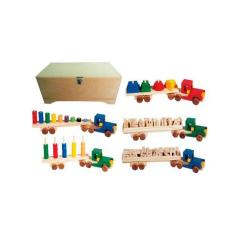 Imagem de Brinquedos Educativos Baú Carreta Didáticas 5 Carretas