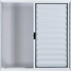 Imagem de Janela Veneziana De Alumínio 3 Folhas Sem Grade Branco