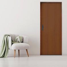 Imagem de Kit Porta De Madeira 210x62cm Batente 11cm Fechadura Bola Rod