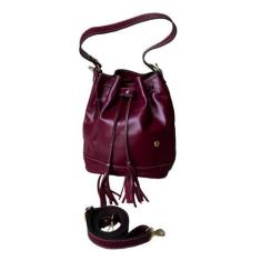 Imagem de Bolsa Feminina Saco Couro Legítimo Tiracolo Ombro Transversal - Gaios 
