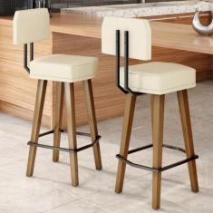 Imagem de Banqueta para balcão Bancada de cozinha Americana Área Gourmet Kit 2 U