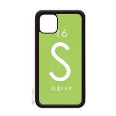 Imagem de Elementos de Química Tabela de Período Elementos de Calcogênio Sulphur S para iPhone 12 Pro Max Capa para Apple Mini Mobile Case Shell