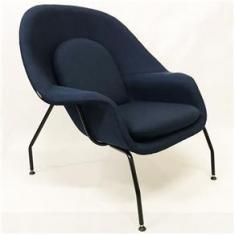 Imagem de Poltrona Womb Chair linho  marinho base  - Poltronas do Sul