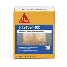 Imagem de Sikatop 100, revestimento impermeável de alta aderência e de fácil aplicação, , Caixa 4Kg