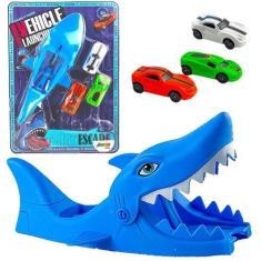 Imagem de Brinquedo Lançador De Carros Com 3 Carrinhos Tubarão Shark - Company K