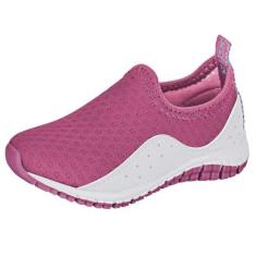 Imagem de Tênis Meia Infantil Flex Pink Branco Kidy 164-1308-0303