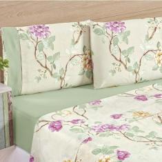 Imagem de Jogo De Cama Micropercal Floral - Casal Queen - Bia Enxovais