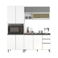 Imagem de Cozinha Completa Evidence 9 Portas 2 Gavetas Com Paneleiro Duplo Polim