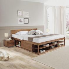 Imagem de Cama King Multifuncional Madeira Maciça Irara Cabecasa Madeiramadeira