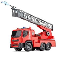Imagem de Caminhão de Bombeiros Infantil Lança Água com Escada Roma
