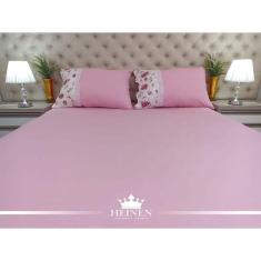 Imagem de Jogo De Cama Solteiro 2 Pçs Em Malha 100% Algodão Rosa