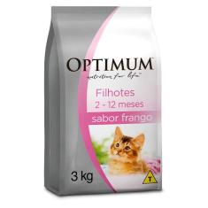 Imagem de Ração Optimum Frango para Gatos Filhotes 2 a 12 meses - 3 Kg