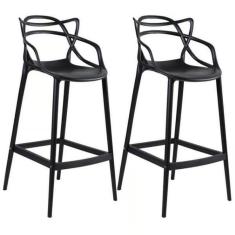 Imagem de Kit 2 Banqueta Allegra Alta Cozinha Americana Balcão Preto